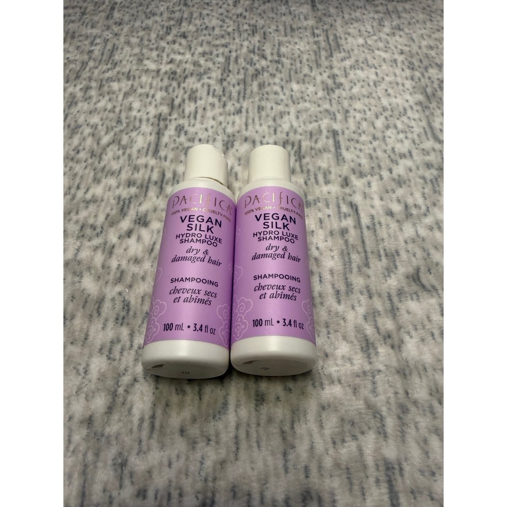 Pacifica Vegan Silk Hydro Luxe Shampoo Dry Damaged Hair Set 2 x 3.4 fl oz New